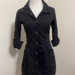 Black jacket sexy  mysterious crinkle look sz2
